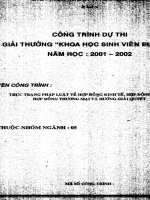 Nghiên cứu khoa học Thực trạng pháp luật về hợp đồng kinh tế, hợp đồng dân sự, hợp đồng thương mại và hướng giải quyết