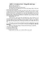 Diễn văn khai mạc tổng kết năm học