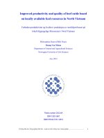 Improved productivity and quality of beef cattle based on locally available feed resources in north vietnam