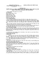 Kế hoạch thục hiện cuộc vận động học tập ....