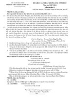 Đề thi khảo sát chất lượng đầu năm lớp 11 môn Ngữ văn năm 2015 - 2016 trường THPT Thuận Thành số 1, Bắc Ninh