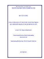 Tăng cường quản lý nhà nước về đất đai trong quá trình đô thị hoá ở thành phố hưng yên 