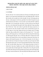 BỒI DƯỠNG CHUYÊN MÔN CHO  ĐỘI NGŨ GIÁO VIÊN TRONG TRƯỜNG  TIỂU HỌC BẰNG HOẠT ĐỘNG