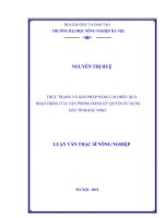 Thực trạng và giải pháp nâng cao hiệu quả hoạt động của văn phòng đăng ký quyền sử dụng đất tỉnh bắc ninh 