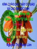 Bài giảng tiếng việt 5 tuần 23 bài nối các vế câu ghép bằng cặp từ hô ứng8 