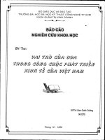 Báo Cáo Nghiên Cứu Khoa Học Vai trò của ODA trong công cuộc phát triển kinh tế của Việt Nam