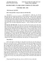 BÀI PHÁT BIỂU CỦA HỌC SINH TRONG LỄ TỔNG KẾT NĂM HỌC 2010  2011