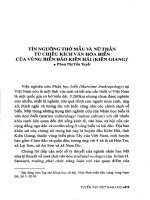 tín ngưỡng thờ mẫu và nữ thần từ chiều kích văn hóa biển của vùng biển đảo kiên hải kiên giang