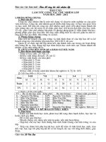 Báo cáo công tác chủ nhiệm lớp