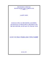 Đánh giá công tác bồi thường, giải phóng mặt bằng dự án tỉnh lộ 398 và chợ trung tâm thị trấn phố mới, huyện quế võ, tĩnh bắc ninh 