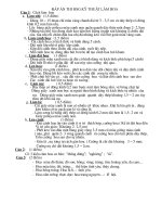 Đáp án thi HSG cấp huyện làm hoa NT lớp 9