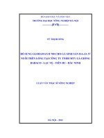 Bổ sung globamax b700 cho gà sinh sản ISA JA57 nuôi trên lồng tại công ty TNHH MTV gà giống dabaco lạc vệ, tiên du, bắc ninh 