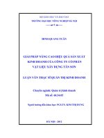 Giải pháp nâng cao hiệu quả sản xuất kinh doanh của công ty cổ phần vật liệu xây dựng tân sơn 