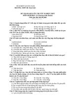 Đề thi thử tốt nghiệp THPT   Trường THPT BC Đại Lộc (Quang Nam)