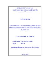 Giải pháp nâng cao kết quả hoạt động du lịch khu di tích lịch sử thanh niên xung phong ngã ba đồng lộc 