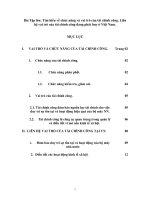 Bài tập lớn tìm hiểu về chức năng và vai trò của tài chính công. liên hệ vai trò của tài chính công đang phát huy ở việt nam