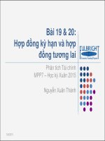 Hợp đồng kỳ hạn và hợp đồng tương lai Fullbright 2015