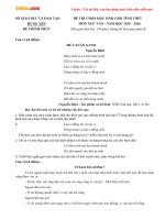 Đề thi chọn học sinh giỏi môn Ngữ văn THPT tỉnh Hưng Yên năm 2015 - 2016