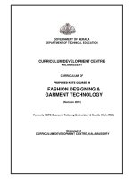 FASHION DESIGNING  garment technology