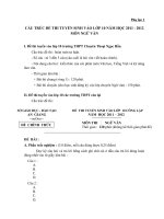 Cấu trúc đề thi tuyển 10 môn Văn