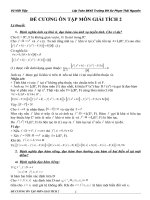 Đề cương ôn tập môn giải tích 2