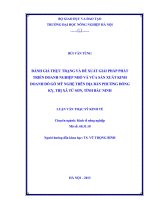 Đánh giá thực trạng và đề xuất giải pháp phát triển doanh nghiep nhỏ và vừa sản xuất kinh doanh đồ gỗ mỹ nghệ trên địa bàn phường đồng kỵ, thị xã kỳ sơn, tỉnh bắc ninh 