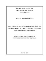 Phát triển các sản phẩm dịch vụ huy động vốn tại ngân hàng TMCP đầu tư và phát triển việt nam   chi nhánh tỉnh nghệ an