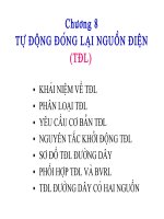 PHẦN 2 tự ĐỘNG hóa TRONG hệ THỐNG điện CHƯƠNG 8 tự ĐỘNG ĐÓNG lại NGUỒN điện (tđl) 