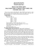 Báo cáo tổng kết công tác đội năm học 2010 2011