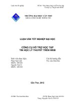 công cụ hỗ trợ học tập tin học lý thuyết trên web