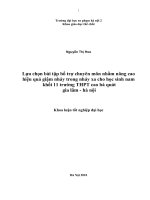 Lựa chọn bài tập bổ trợ chuyên môn nhằm nâng cao hiệu quả giậm nhảy trong nhảy xa cho học sinh nam khối 11 trường THPT cao bá quát gia lâm   hà nội 