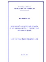 Giải pháp quản trị thương hiệu sản phẩm ăn liền vị hương tại công ty TNHH thực phẩm thiên hương phía bắc 