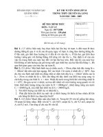 Đề thi vào lớp 10 chuyên Lý