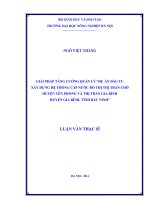 Giải pháp tăng cường quản lý dự án đầu tư xây dựng hệ thống cấp nước đô thị thị trấn chờ huyện yên phong và thị trấn gia bình, huyện gia bình, tỉnh bắc ninh 