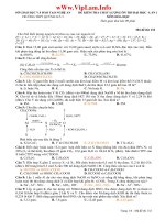 Đề thi thử ĐH THPT Quỳnh Lưu 1 lần 1 năm 2011 có đáp án