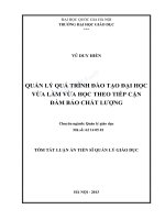 QUẢN LÝ QUÁ TRÌNH ĐÀO TẠO ĐẠI HỌC VỪA LÀM VỪA HỌC THEO TIẾP CẬN ĐẢM BẢO CHẤT LƯỢNG