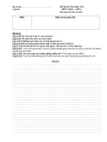 đề kiểm tra sinh học 6 kì I