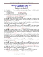 Điện xoay chiều trong các đề thi đại học và cao đẳng