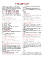 Đề thi thử ĐH môn Sinh 27/5/2011 có đáp án