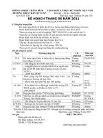 KẾ HOẠCH CÔNG TÁC THÁNG 6 NĂM 2011