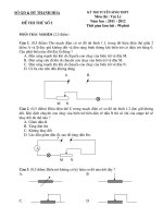 Đề thi thử vào THPT Thanh Hóa 2011   Phần Điện học