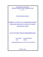 nghiên cứu năng lực cạnh tranh sản phẩm xi măng hương sơn của công ty cổ phần xi măng bắc giang