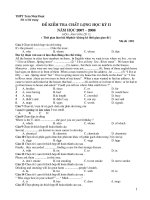 ĐỀ THI HK2 12 Trần Nhật Duật