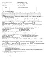 Đề KT lần 1 HKII hoa 9 (10 11) tiet 51