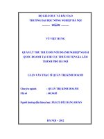 quản lý thu thuế đối với doanh nghiệp ngoài quốc doanh tại chi cục thuế huyện gia lâm thành phố hà nội