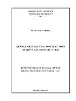 Quản lý nhân lực của công ty cổ phần cơ khí và xây dựng viglacera 