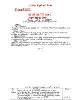 Đề Thi Thử TN Sử năm 2011 có đáp án