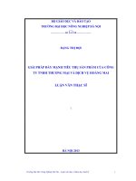 Giải pháp đẩy mạnh tiêu thụ sản phẩm của công ty TNHH thương mại và dịch vụ hoàng mai 