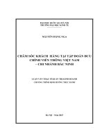 Chăm sóc khách hàng tại tập đoàn bưu chính viễn thông việt nam   chi nhánh bắc ninh 
