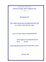 phát triển thị trường bảo hiểm phi nhân thọ của công ty bảo việt bắc ninh